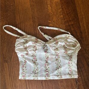 Forever 21 White Sleeveless Bustier Camisole